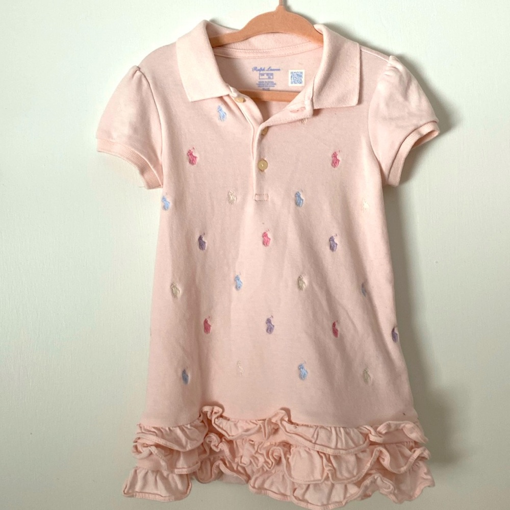 Ralph Lauren Toddler girls polo jumper in soft pink. Size 18 months. Never worn.